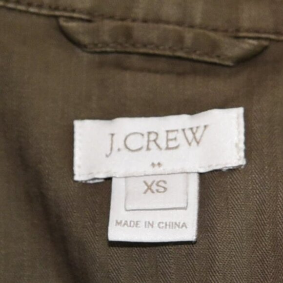 J.Crew Utility Field Jacket Size XS 100% Cotton Olive Green Military Safari - Picture 5 of 8